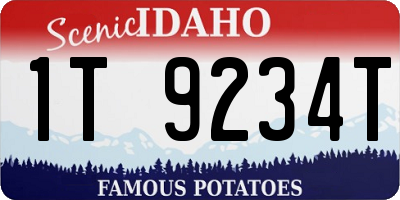 ID license plate 1T9234T