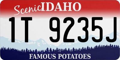 ID license plate 1T9235J