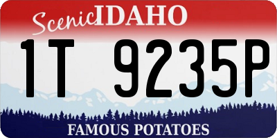 ID license plate 1T9235P