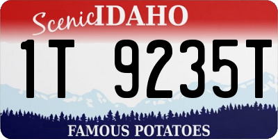 ID license plate 1T9235T