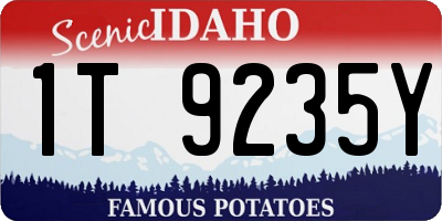 ID license plate 1T9235Y