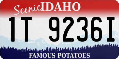 ID license plate 1T9236I
