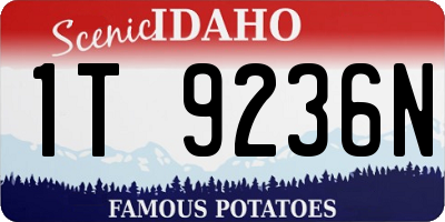 ID license plate 1T9236N