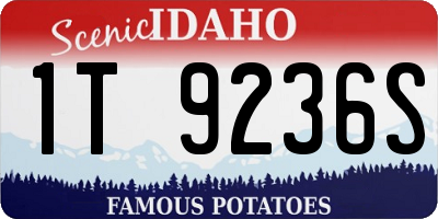 ID license plate 1T9236S
