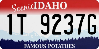 ID license plate 1T9237G