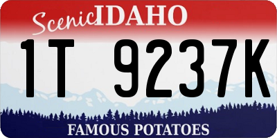 ID license plate 1T9237K