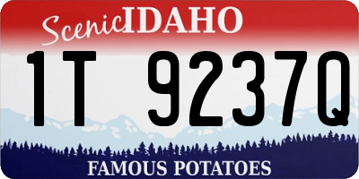 ID license plate 1T9237Q