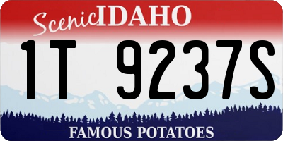 ID license plate 1T9237S