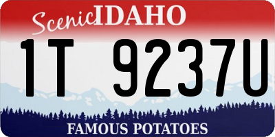 ID license plate 1T9237U
