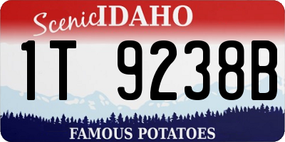 ID license plate 1T9238B