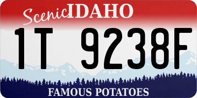 ID license plate 1T9238F