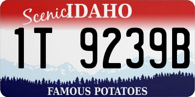 ID license plate 1T9239B