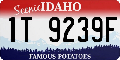 ID license plate 1T9239F
