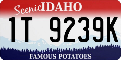 ID license plate 1T9239K