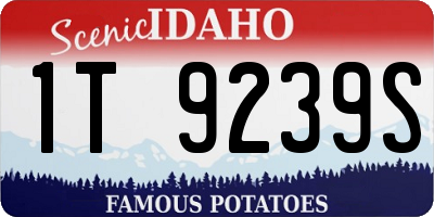 ID license plate 1T9239S