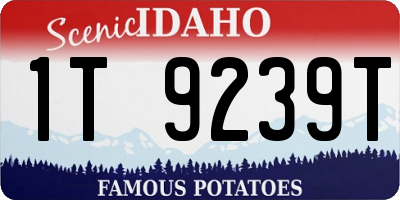 ID license plate 1T9239T