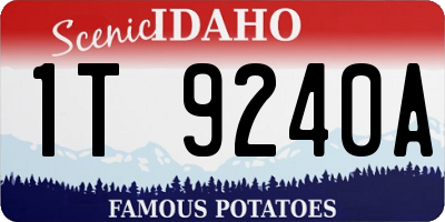 ID license plate 1T9240A
