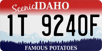 ID license plate 1T9240F
