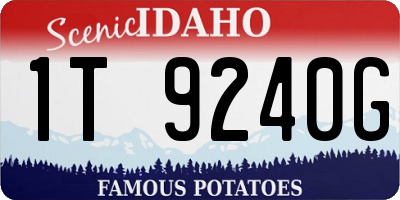 ID license plate 1T9240G
