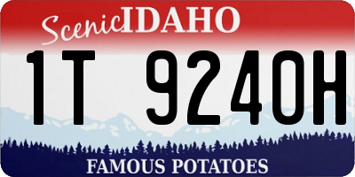 ID license plate 1T9240H