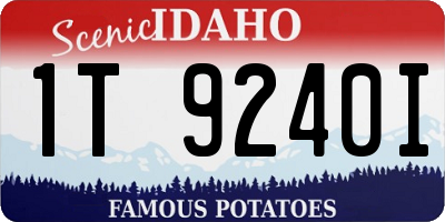 ID license plate 1T9240I