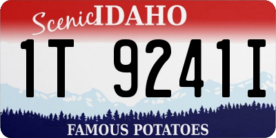 ID license plate 1T9241I