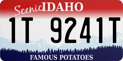 ID license plate 1T9241T