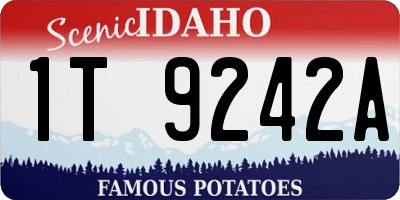 ID license plate 1T9242A