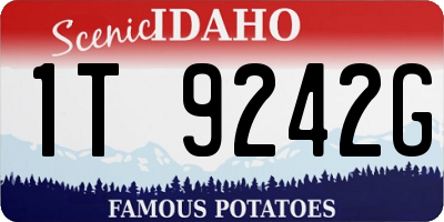 ID license plate 1T9242G