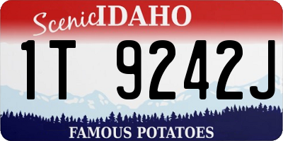 ID license plate 1T9242J