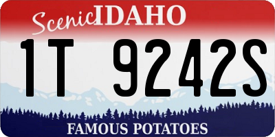 ID license plate 1T9242S