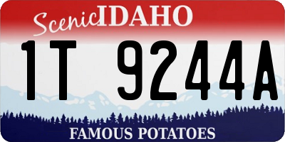ID license plate 1T9244A