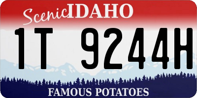 ID license plate 1T9244H