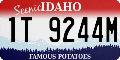 ID license plate 1T9244M