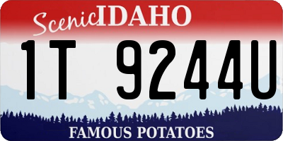 ID license plate 1T9244U