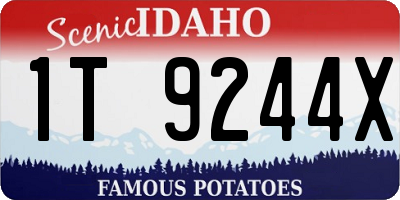 ID license plate 1T9244X