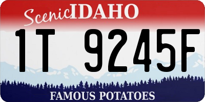 ID license plate 1T9245F