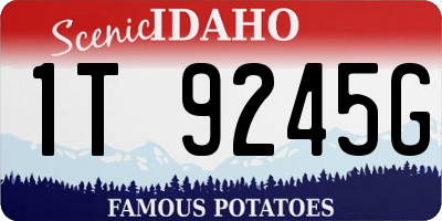 ID license plate 1T9245G