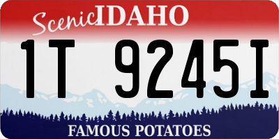 ID license plate 1T9245I