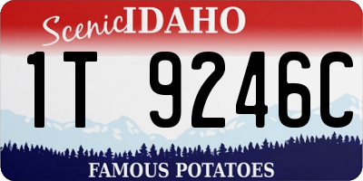 ID license plate 1T9246C