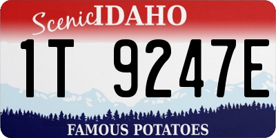 ID license plate 1T9247E