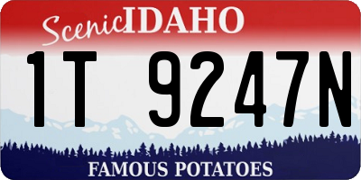 ID license plate 1T9247N