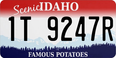 ID license plate 1T9247R