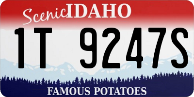 ID license plate 1T9247S