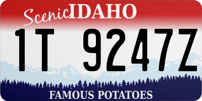 ID license plate 1T9247Z