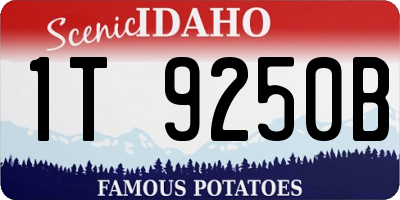 ID license plate 1T9250B