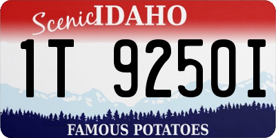 ID license plate 1T9250I