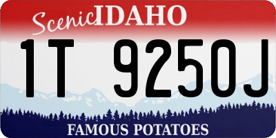 ID license plate 1T9250J