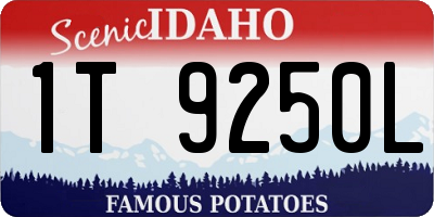 ID license plate 1T9250L
