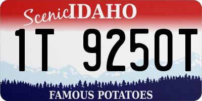 ID license plate 1T9250T